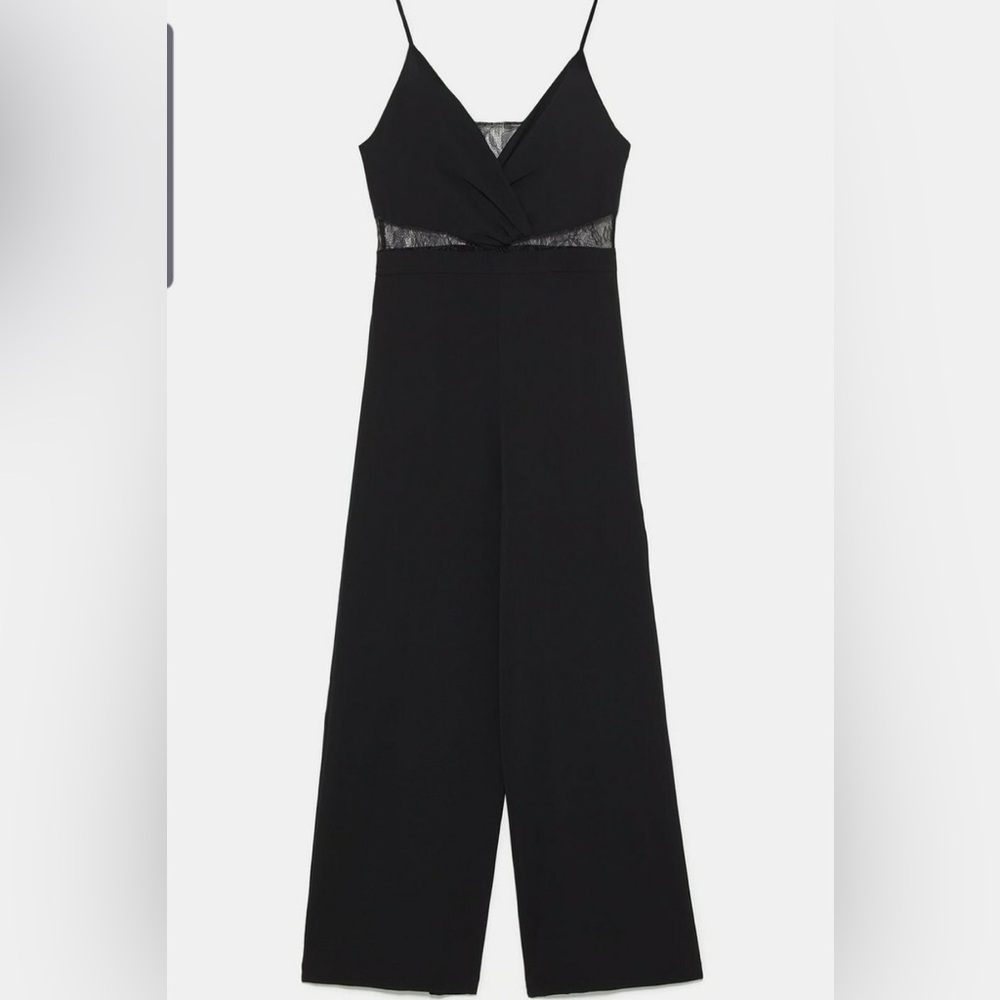 Zara Small Black Jumpsuit with lace